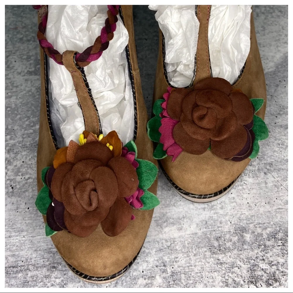 Poetic License Suede Rose Embellished High Heels - Picture 7 of 7